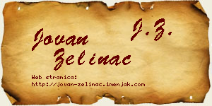 Jovan Zelinac vizit kartica